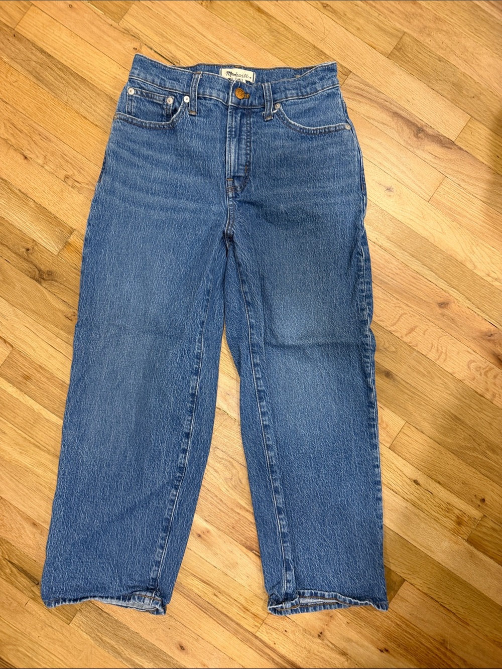 Madewell Straight-Leg Blue Denim Jeans